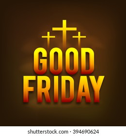 Vector illustration of contains three cross for Good Friday.