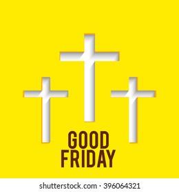 Vector illustration of contains three cross for Good Friday.