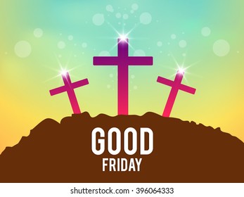 Vector illustration of contains three cross for Good Friday.