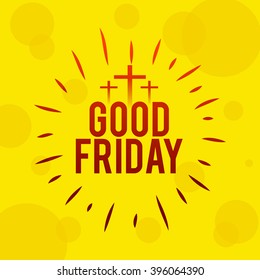 Vector illustration of contains three cross for Good Friday.