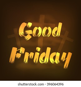 Vector illustration of contains three cross for Good Friday.