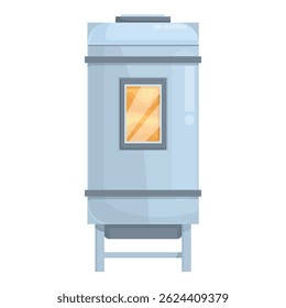 Vector illustration of a contemporary electric water heater with visible heating element