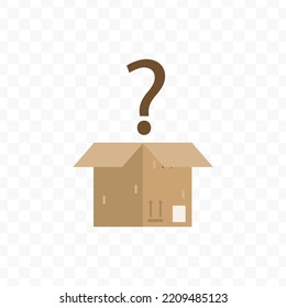 La ilustración vectorial del contenido del cuadro es un símbolo y signo de icono desconocido. iconos coloreados para el diseño de sitios web .Diseño simple sobre fondo transparente (PNG).