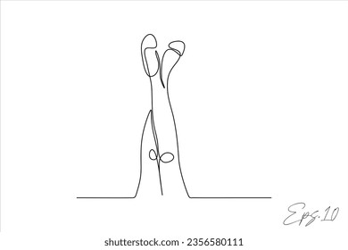  vector illustration continuous line of woman's legs