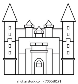 Vector illustration. Contour house.