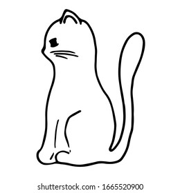 Similar Images, Stock Photos & Vectors of graceful sitting cat vector ...