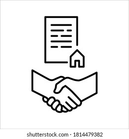 vector illustration of contract agreement icon on white background
