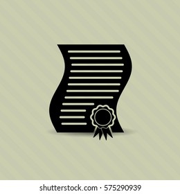 Vector Illustration of Contract Icon in black