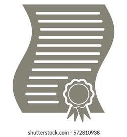 Vector Illustration of Contract Icon in Grey
