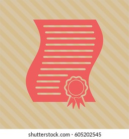 Ilustración vectorial del icono o símbolo del contrato
