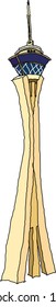 Vector illustration of a control tower