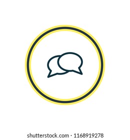 Vector illustration of conversation icon line. Beautiful music element also can be used as chatting icon element.