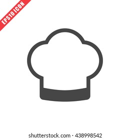 Vector illustration of cook hat icon on white background