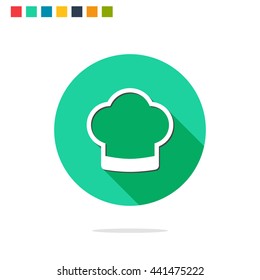 Vector illustration of cook hat icon