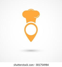 Vector illustration of a cook hat tag