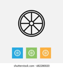 Vector Illustration Of Cook Symbol On Orange Outline. Premium Quality Isolated Fruit  Element In Trendy Flat Style.