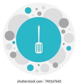 Vector Illustration Of Cook Symbol On Spatula Icon. Premium Quality Isolated Kitchen Shovel Element In Trendy Flat Style.