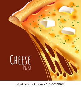 A vector illustration of a cooked Cheese Pizza