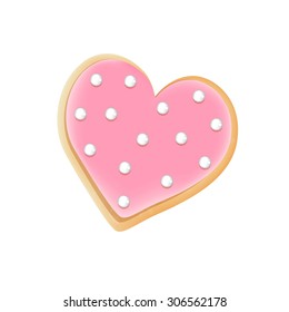 Vector Illustration of a Cookie Heart 