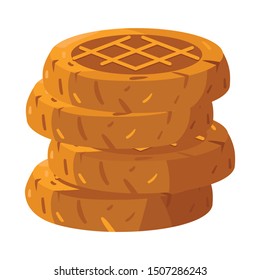 Vector illustration of cookie and peanut symbol. Graphic of cookie and butter stock vector illustration.