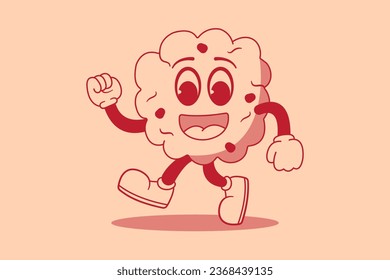 Vector illustration of cookies character. Cookies vector mascot. Can be printed as t-shirt, Poster, greeting cards, gift or room and office decoration. Also can be social media post content