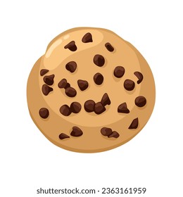 Ilustración vectorial de las cookies aisladas en fondo blanco