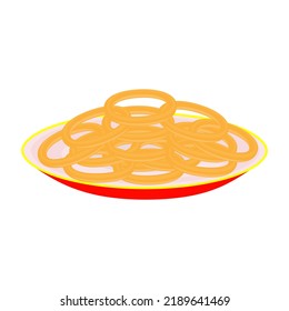 Vector illustration. Cookies on a plate.
