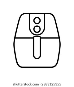 Vector illustration of cooking air fryer appliance icon on white background.