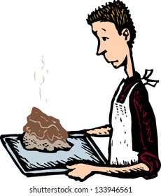 Vector illustration of cooking home