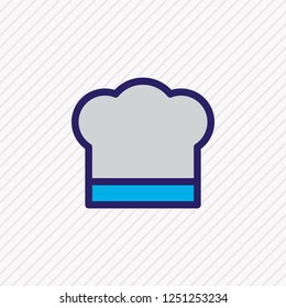 Vector illustration of cooking icon colored line. Beautiful lifestyle element also can be used as chef hat icon element.