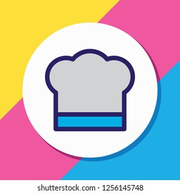 Vector illustration of cooking icon colored line. Beautiful entertainment element also can be used as chef hat icon element.