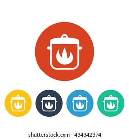 Vector illustration of cooking pan icon