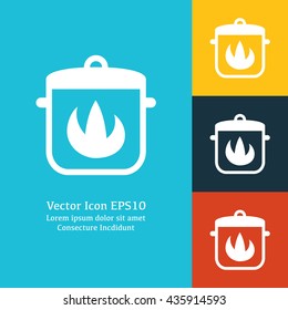 Vector illustration of cooking pan icon