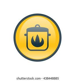 Vector illustration of cooking pan icon