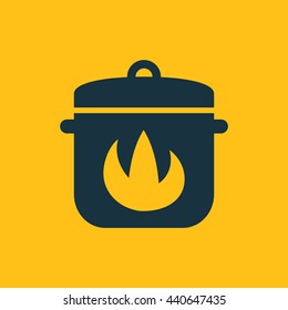 Vector illustration of cooking pan icon