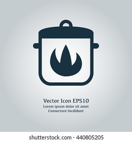 Vector illustration of cooking pan icon