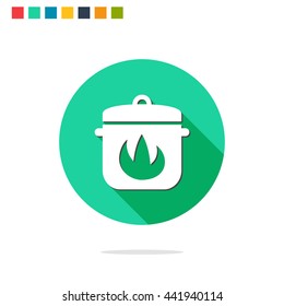 Vector illustration of cooking pan icon