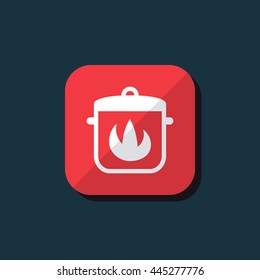 Vector illustration of cooking pan icon