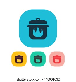 Vector illustration of cooking pan icon