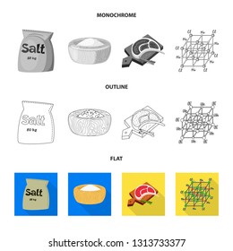 Vector illustration of cooking and sea icon. Set of cooking and baking   stock symbol for web.