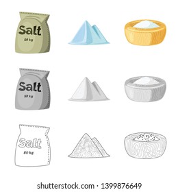 Vector illustration of cooking and sea icon. Set of cooking and baking   stock symbol for web.