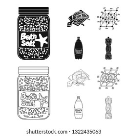 Vector illustration of cooking and sea logo. Collection of cooking and baking   stock vector illustration.