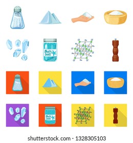 Vector illustration of cooking and sea logo. Collection of cooking and baking   vector icon for stock.