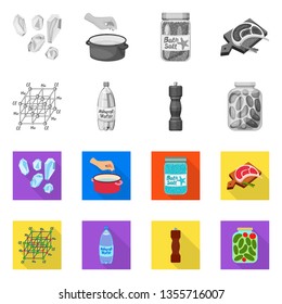 Vector illustration of cooking and sea logo. Collection of cooking and baking   stock symbol for web.