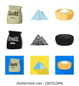 Vector illustration of cooking and sea logo. Set of cooking and baking   stock symbol for web.