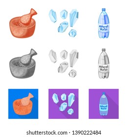 Vector illustration of cooking and sea logo. Collection of cooking and baking   stock vector illustration.