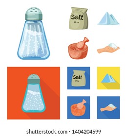 Vector illustration of cooking and sea logo. Collection of cooking and baking   vector icon for stock.