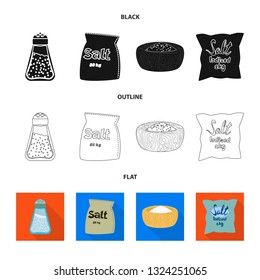 Vector illustration of cooking and sea sign. Set of cooking and baking   stock symbol for web.