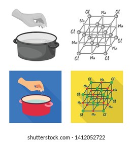 Vector illustration of cooking and sea sign. Collection of cooking and baking   stock symbol for web.