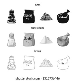 Vector illustration of cooking and sea symbol. Set of cooking and baking   vector icon for stock.